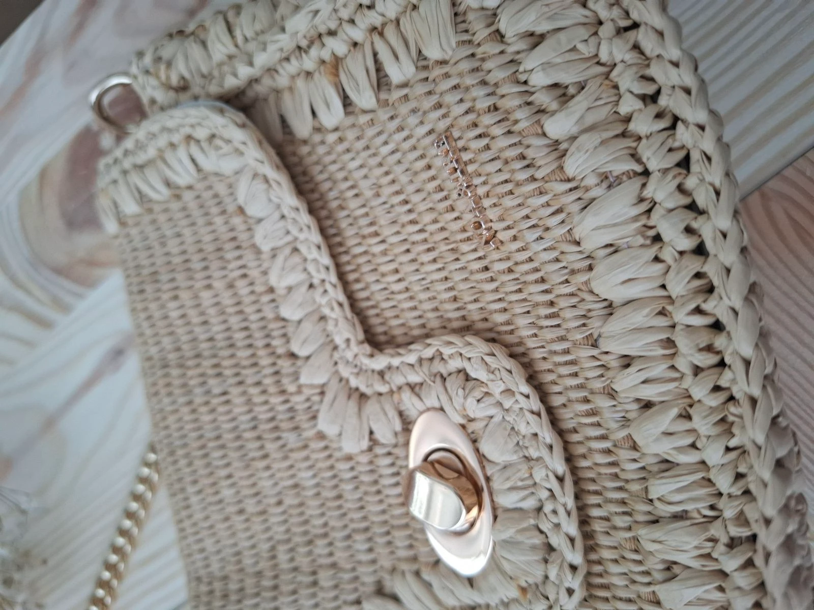 🤎 Sac à main bandoulière effet paille / jute – bohème chic – neuf – photo 4